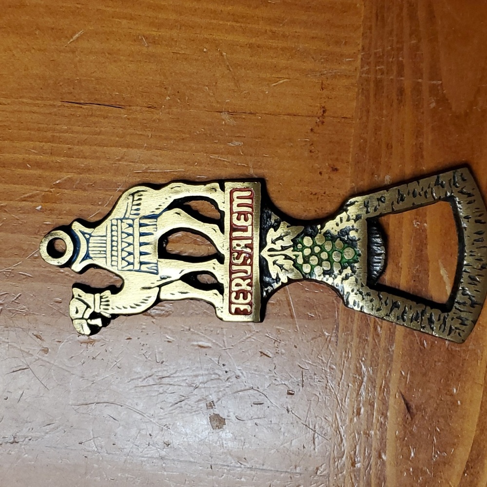 Vintage Bottle Opener Jerusalem Camel Brass Vintage